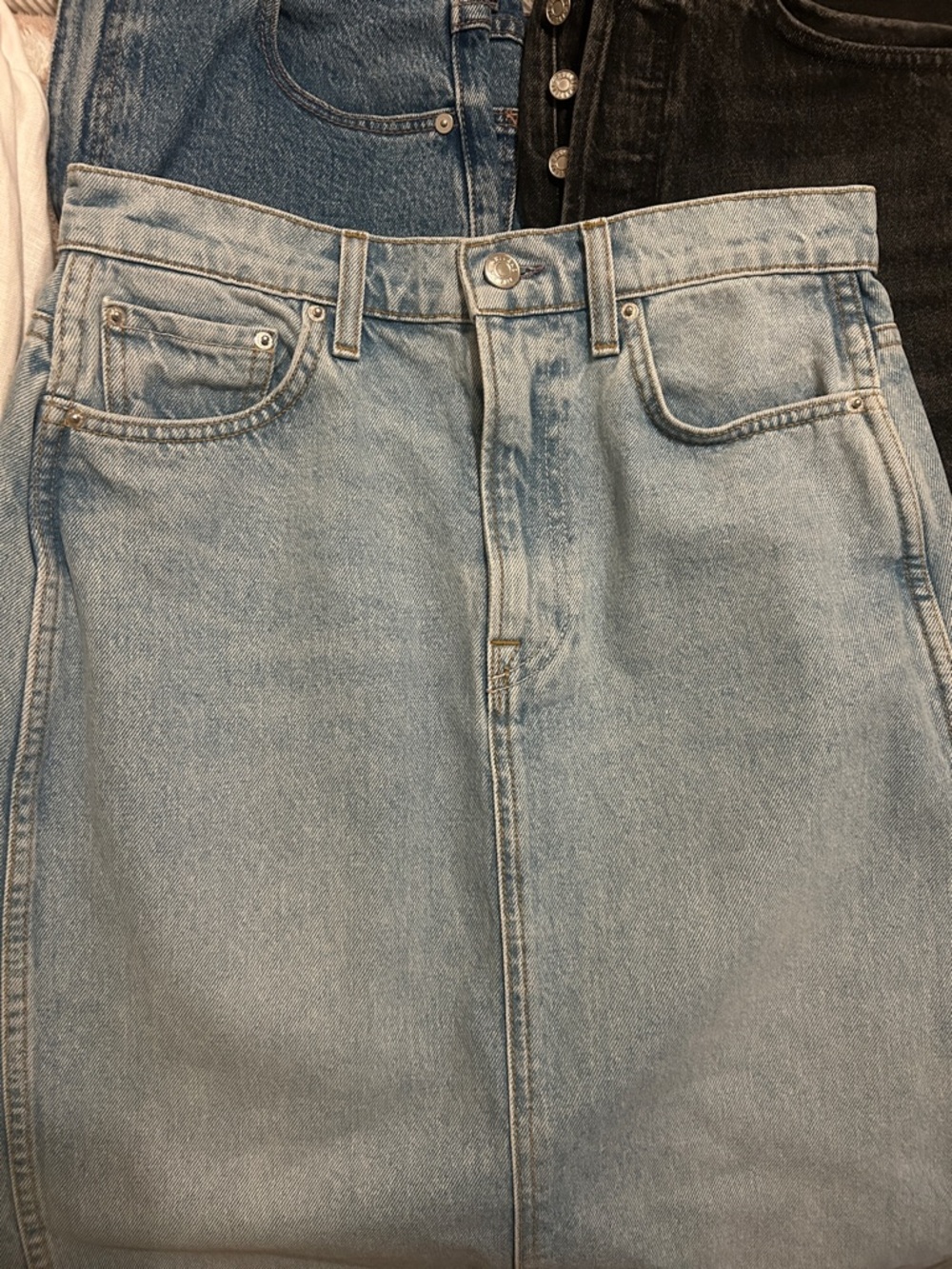GRLFRND maxi denim skirt